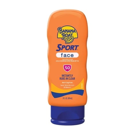 Ultra-Fast Absorption Facial Sunscreens - Banana Boat Sport Face SPF 50 Leaves No White Residue (TrendHunter.com)