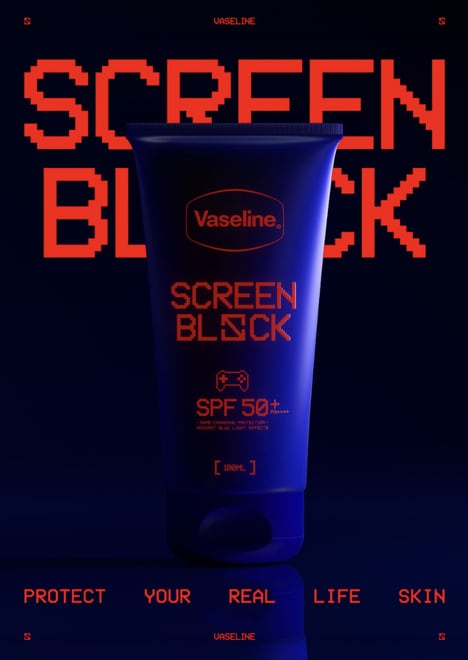 Blue Light Awareness Campaigns - The Vaseline Screen Block Campaign Informs Gamers of Hidden Damage (TrendHunter.com)