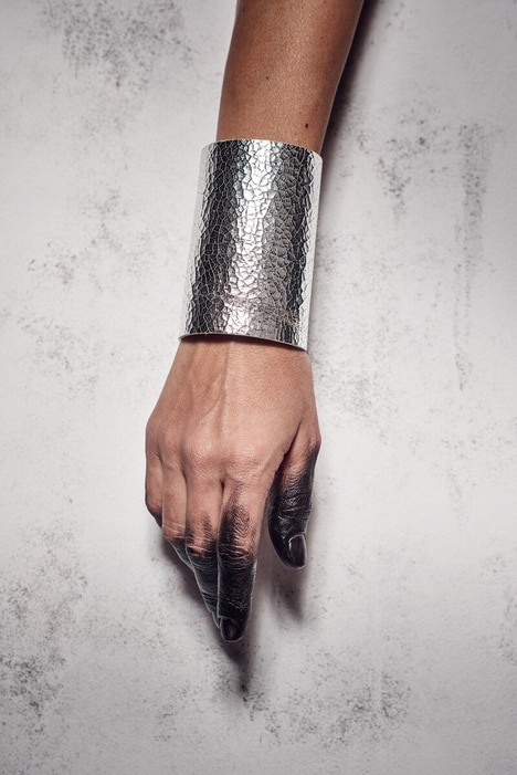 Minimalist Leather Accessories - PLIK Creates Silver Leather Cuff Bracelets With Contemporary Appeal (TrendHunter.com)