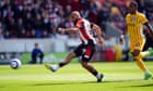 Mbeumo at the double as Brentford see off 10-man Brighton in six-goal thriller