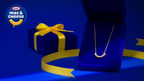 14k Gold Noodle Necklaces - The Kraft Mac & Cheese x Ring Concierge Forever Macaroni Necklace is $25 (TrendHunter.com)
