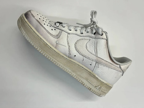 Faux Dirty Sneakers - Nike's Air Force 1 Low Dirty Triple White Appear Cleaner with Wear (TrendHunter.com)