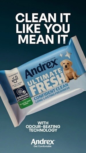Anti-Odor Hygiene Wipes - The Andrex Ultimate Fresh Hygiene Wipes Have DeodEclyx Technology (TrendHunter.com)