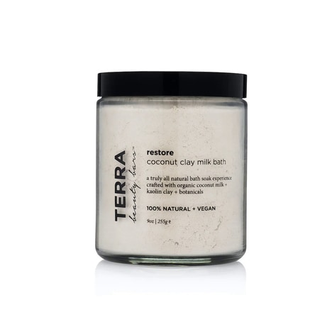 Clay Milk Bath Soaks - Terra Beauty Bars Boasts the Restore Coconut Clay Milk Bath Soak (TrendHunter.com)