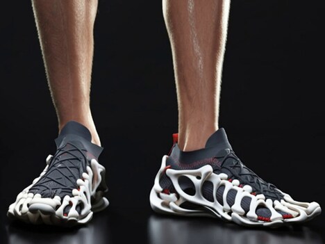 3D-Printed Skeletal Sneakers - Mahdi Naim Designs the EXOSKYN Silhouette for KORUX (TrendHunter.com)