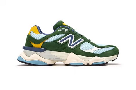 Green Textural Lifestyle Sneakers - New Balance Drops the 9060 in a Green Suede Colorway (TrendHunter.com)