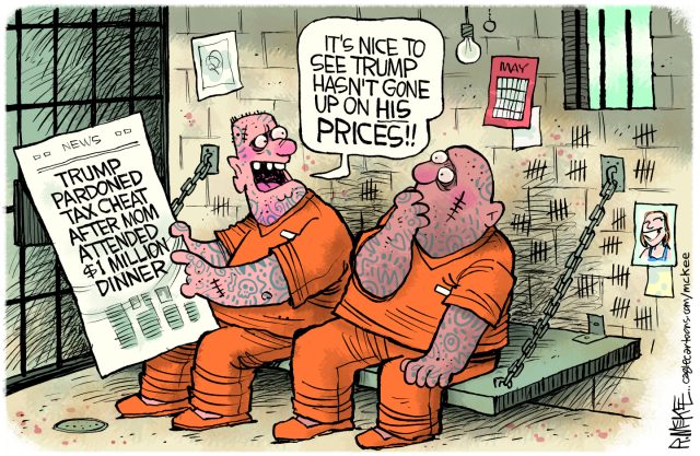 A steady price for a presidential pardon | May 31 editorial cartoons