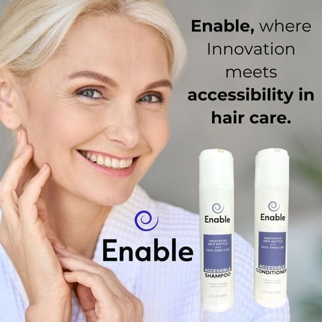 Award-Winning Inclusive Haircare Packaging - Enable Accessible Haircare Was Founded by Laura LeMond (TrendHunter.com)