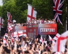 ‘Lionesses hear the roar’: 65,000 England fans celebrate Euros win in London