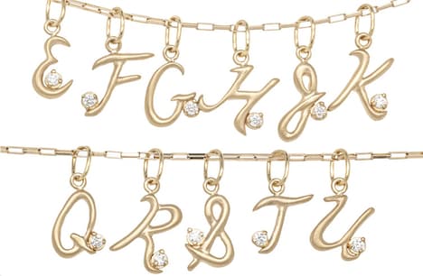 Hand-Scripted Initial Pendants - Anne Sportun's Latest Jewelry Capsule is Deeply Personal (TrendHunter.com)