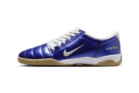 Sleek Iridescent Soccer Shoes - Nike's Total 90 III Sneaker Comes in a Blue Void Colorway (TrendHunter.com)