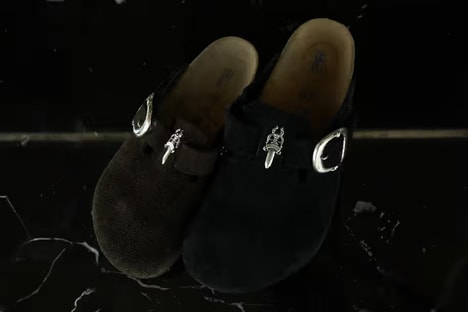 Luxe Suede Rugged Mules - Chrome Hearts and Birkenstock Unveil Dagger-Adorned Suede Mules (TrendHunter.com)