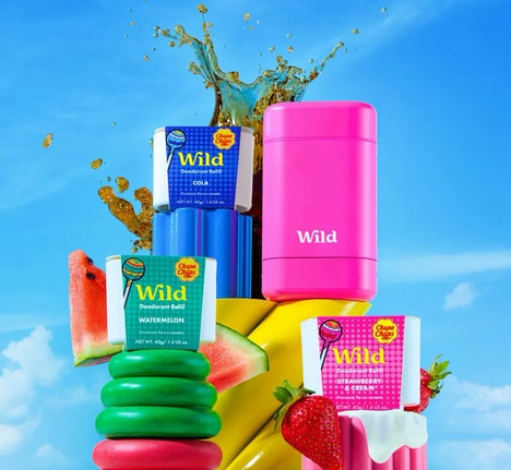 Candy-Scented Deodorants - Wild and Chupa Chups Collaborated on Sweet, Nostalgic Deodorant Refills (TrendHunter.com)