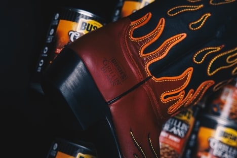 Swicy Cowboy Boots - Bush's Beans and The Surgeon Collaborated on Custom BeanBQ Boots (TrendHunter.com)
