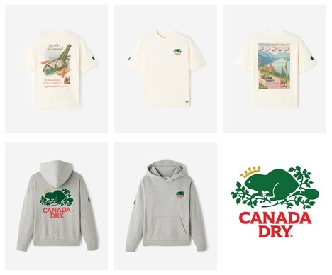 Co-Branded Nostalgic Summer Collections - Canada Dry and Roots Have Partnered on a New Release (TrendHunter.com)