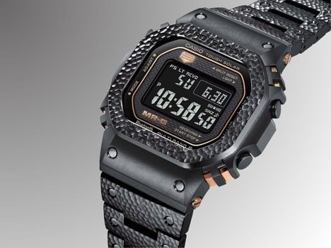 Haute Hammered Finish Timepieces - The Casio G-SHOCK MRG-B5000HT Has a Tsuiki Texture (TrendHunter.com)