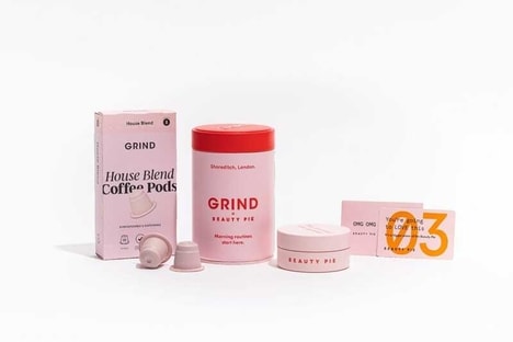 Cosmetics Coffee Collaborations - The Grind x Beauty Pie Bundle Has Coffee and Skincare Essentials (TrendHunter.com)