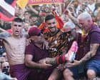 European football roundup: Roma beat Lazio in derby while Marseille v PSG postponed