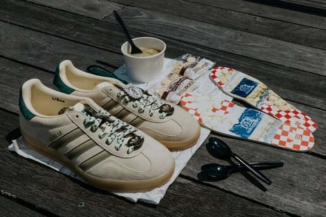 Comfort Food Casual Sneakers - Sneaker Junkies X Adidas Clam Chowder Gazelle Honor New England Roots (TrendHunter.com)