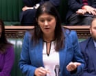 Wrong to exclude Maccabi Tel Aviv fans from Aston Villa match, says Lisa Nandy – video