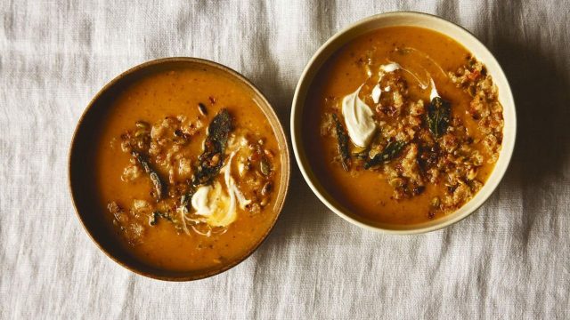 Roasted squash and apple soup recipe