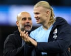 Pep Guardiola hits out at referee and says ‘without Haaland it would be tough’