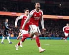 Gabriel Magalhães’ opener sparks Arsenal’s second-half rout of Aston Villa
