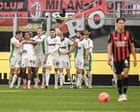 European football: Bartesaghi’s double not enough as Milan held by Sassuolo