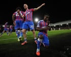 Crystal Palace up to fourth after Marc Guéhi’s late header stuns Fulham