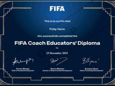 FFB Technical Director Philip Marin successfully completes FIFA Coach Educators’ Diploma