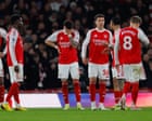‘We got punished’: Arteta rues errors as Arsenal’s title tilt stalls with United loss