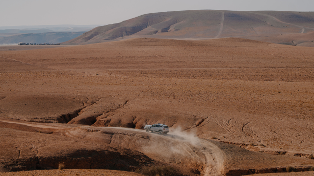 Getting behind the wheel of the Dacia Duster in the Moroccan desert