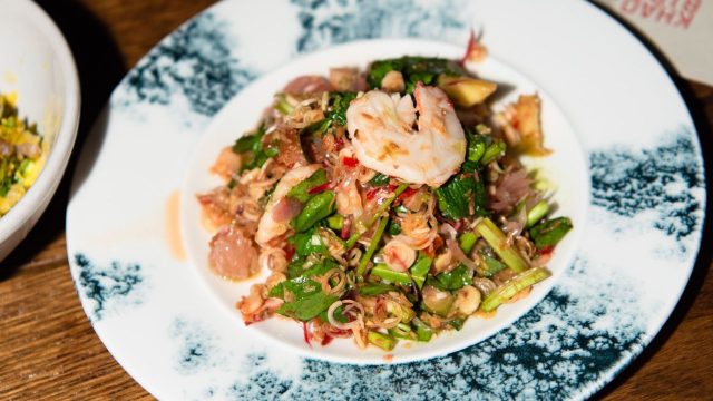 Luke Larsson’s prawn and pomelo salad