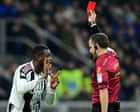 European football: Serie A referees’ chief apologises after controversial Kalulu red card
