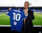 Ipswich chair apologises for causing fans ‘hurt and pain’ after Farage’s visit to club