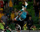 ‘I’d love to race him’: Irankunda scores Socceroos double then set sights on Gout Gout