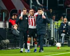 USMNT’s Sergiño Dest comes off with apparent hamstring injury in PSV win