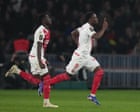 European football: Monaco dent PSG title hopes with victory at Parc des Princes