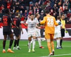 European football: Díaz rescues Bayern and then sees red against Leverkusen