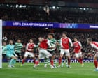 Edgy Arsenal squeeze past Sporting Lisbon to set up Atlético semi-final