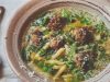Spring meatballs, pasta and peas