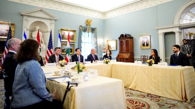 Israel and Lebanon hold rare talks as fighting rages