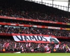 ‘Energy, passion and optimism’: how Arteta created red-hot Emirates atmosphere
