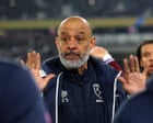 West Ham board split on Nuno’s future, with Kretinsky said to be backing manager