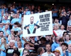 ‘He will be for ever our boss’: Manchester City fans pay tribute to Pep Guardiola