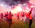 Prague derby abandoned after fans storm pitch with Slavia seconds from title