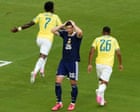 Scotland’s World Cup dream hanging by a thread after Vinícius sparks Brazil victory