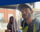 ‘Less than human’: how unhoused people in Atlanta are being treated during the World Cup – video