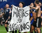 ‘Malvinas are Argentinian’: World Cup holders celebrate win over England with Falklands banner