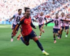 Spain win World Cup after Ferran Torres breaks 10-man Argentina’s resistance